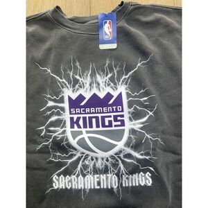 Men's Gray Sacramento Kings Official NBA Crew Neck Sweatshirt 2XL